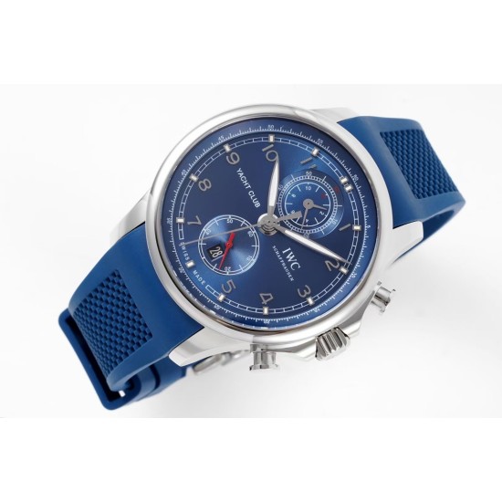 IWC-Portugieser Chronograph Classic IW390704 45mm SS/RU Blue Cal.89361