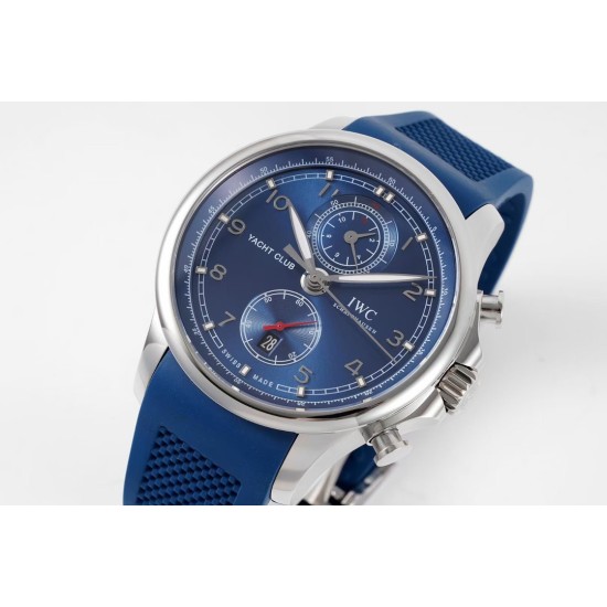 IWC-Portugieser Chronograph Classic IW390704 45mm SS/RU Blue Cal.89361