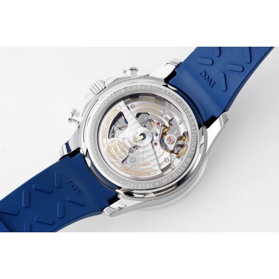 IWC-Portugieser Chronograph Classic IW390704 45mm SS/RU Blue Cal.89361