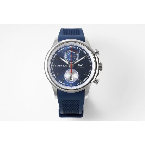 IWC-Portugieser Chronograph Classic IW390704 45mm SS/RU Blue Cal.89361