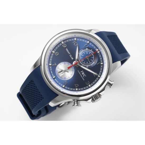IWC-Portugieser Chronograph Classic IW390704 45mm SS/RU Blue Cal.89361
