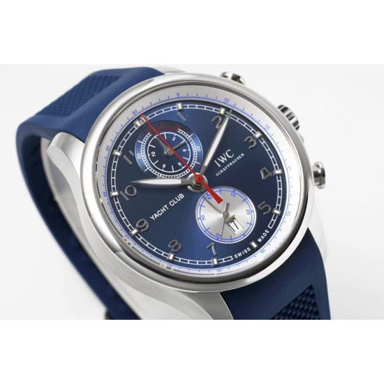 IWC-Portugieser Chronograph Classic IW390704 45mm SS/RU Blue Cal.89361