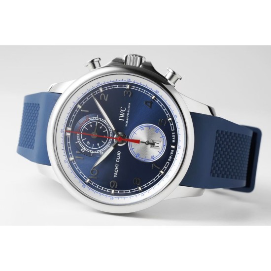 IWC-Portugieser Chronograph Classic IW390704 45mm SS/RU Blue Cal.89361