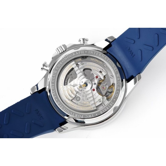 IWC-Portugieser Chronograph Classic IW390704 45mm SS/RU Blue Cal.89361