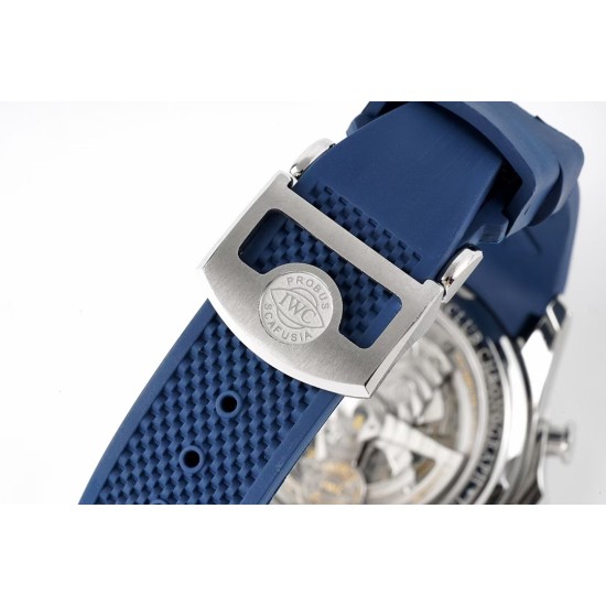 IWC-Portugieser Chronograph Classic IW390704 45mm SS/RU Blue Cal.89361