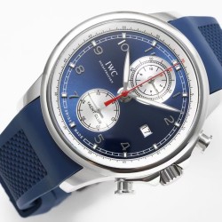 IWC-Portugieser Chronograph Classic IW390704 45mm SS/RU Blue Cal.89361