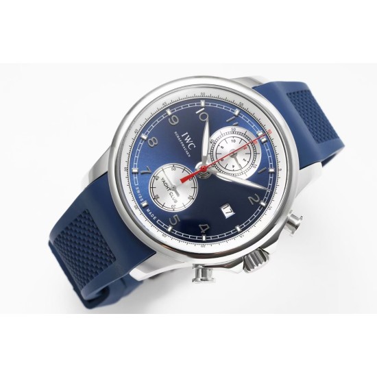 IWC-Portugieser Chronograph Classic IW390704 45mm SS/RU Blue Cal.89361