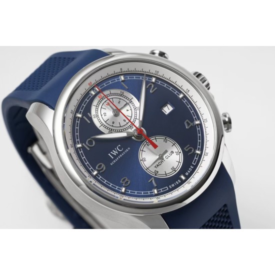 IWC-Portugieser Chronograph Classic IW390704 45mm SS/RU Blue Cal.89361
