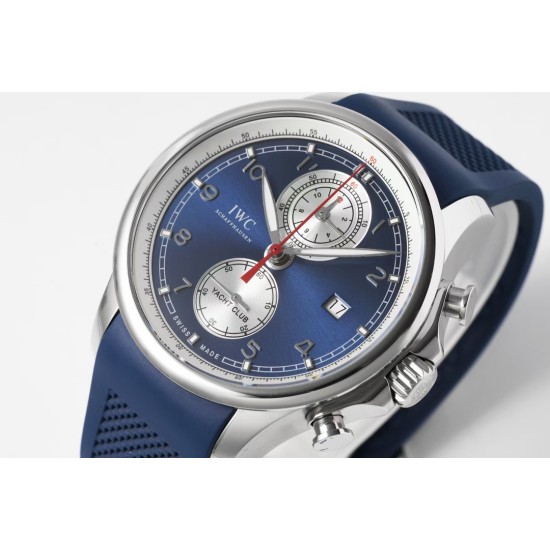 IWC-Portugieser Chronograph Classic IW390704 45mm SS/RU Blue Cal.89361