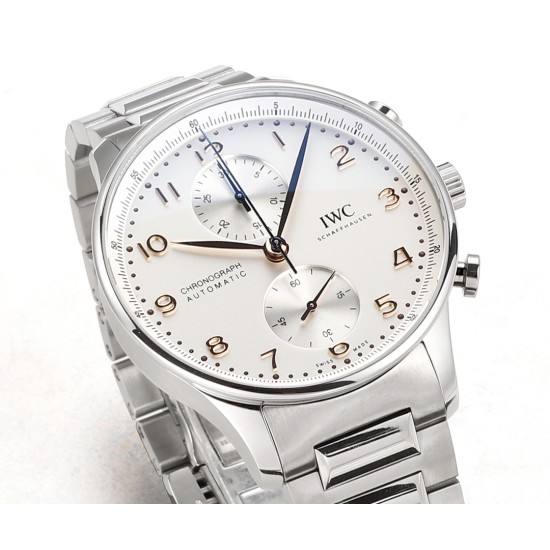 Portuguese Chrono 41mm SS/SS White Dial V6SF A69355