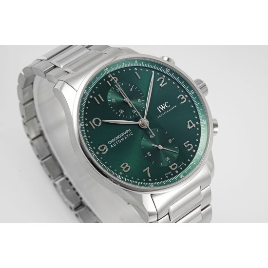 Portugueser Chrono 41mm SS/SS Green/Num AZF A69355