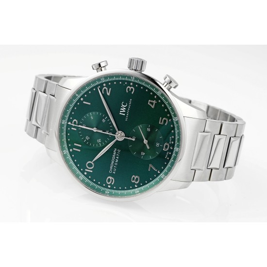 Portugueser Chrono 41mm SS/SS Green/Num AZF A69355