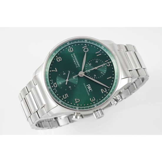 Portugueser Chrono 41mm SS/SS Green/Num AZF A69355