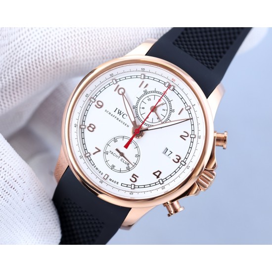 IWC-Portugieser Chronograph Classic IW390704 45mm RG/RU Brown Cal.89361