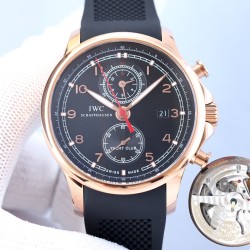 IWC-Portugieser Chronograph Classic IW390704 45mm RG/RU Black Cal.89361