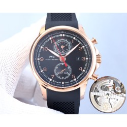 IWC-Portugieser Chronograph Classic IW390704 45mm RG/RU Black Cal.89361