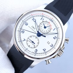 IWC-Portugieser Chronograph Classic IW390704 45mm SS/RU Blue Cal.89361