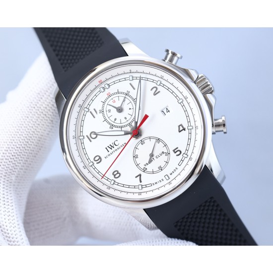 IWC-Portugieser Chronograph Classic IW390704 45mm SS/RU Blue Cal.89361