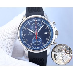 IWC-Portugieser Chronograph Classic IW390704 45mm SS/RU Blue Cal.89361