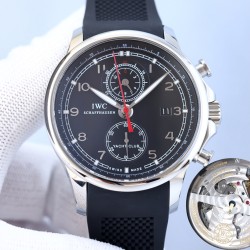 IWC-Portugieser Chronograph Classic IW390704 45mm SS/RU Black Cal.89361