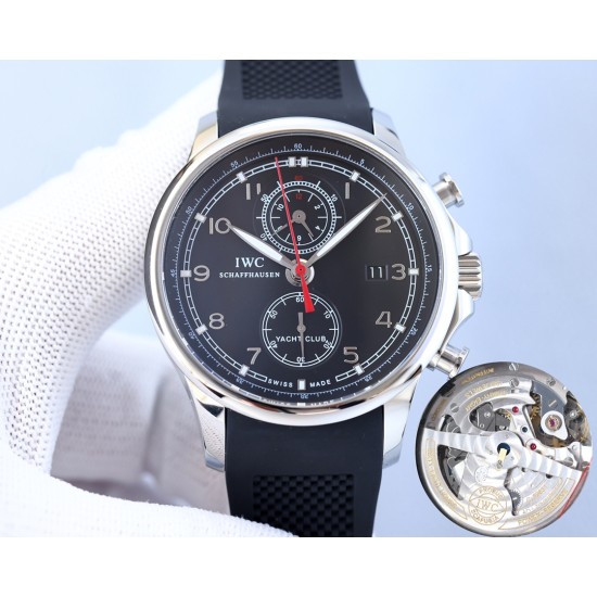 IWC-Portugieser Chronograph Classic IW390704 45mm SS/RU Blue Cal.89361