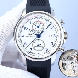 IWC-Portugieser Chronograph Classic IW390704 45mm SS/RU White Cal.89361