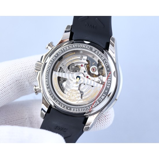 IWC-Portugieser Chronograph Classic IW390704 45mm SS/RU Blue Cal.89361