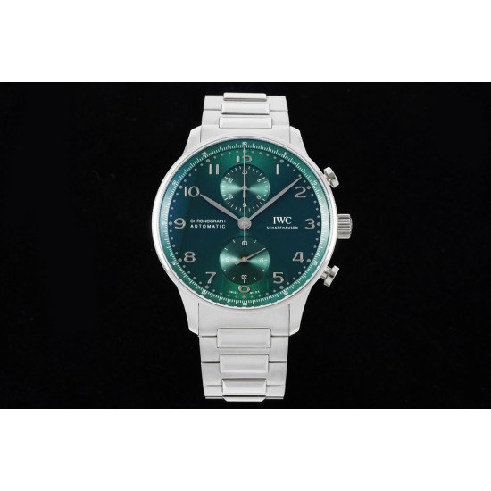 Portuguese Chrono IW371617 41mm SS/SS Green Dial RSF A69355