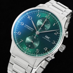 Portuguese Chrono IW371617 41mm SS/SS Green Dial RSF A69355