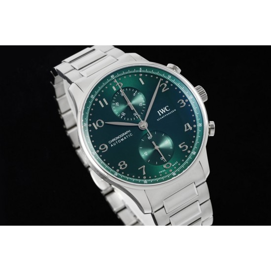 Portuguese Chrono IW371617 41mm SS/SS Green Dial RSF A69355