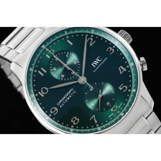 Portuguese Chrono IW371617 41mm SS/SS Green Dial RSF A69355