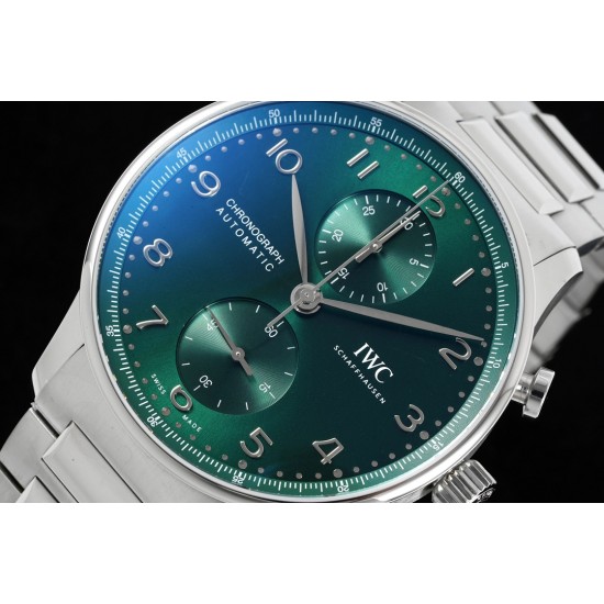 Portuguese Chrono IW371617 41mm SS/SS Green Dial RSF A69355