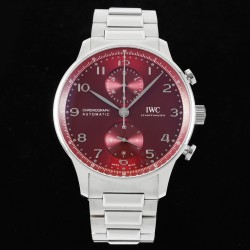 Portuguese Chrono IW371617 41mm SS/SS Red Dial RSF A69355