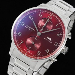 Portuguese Chrono IW371617 41mm SS/SS Red Dial RSF A69355