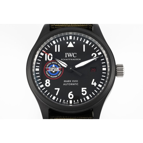 IWC-Mark XVIII Top Gun 41mm CER/NY Black Dial ZF A32111