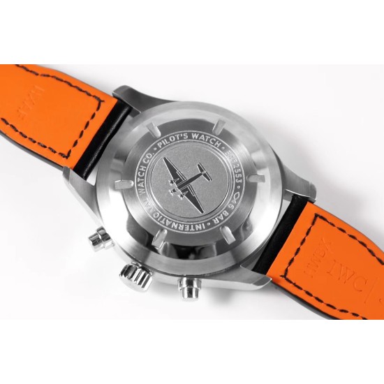 IWC-Pilot Chronograph Ref.3777 43mm SS/LE Black ZF A7750