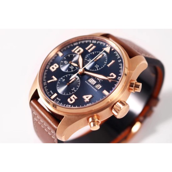 IWC-Pilot Chrono "Le Petit" 377721 43mm RG/LE Blue ZF A7750