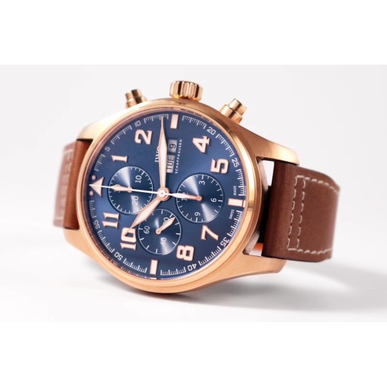 IWC-Pilot Chrono "Le Petit" 377721 43mm RG/LE Blue ZF A7750