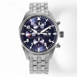 IWC-Pilot Chronograph Ref.3777 43mm SS/SS Blue ZF A7750