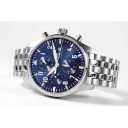 IWC-Pilot Chronograph Ref.3777 43mm SS/SS Blue ZF A7750