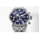IWC-Pilot Chronograph Ref.3777 43mm SS/SS Blue ZF A7750