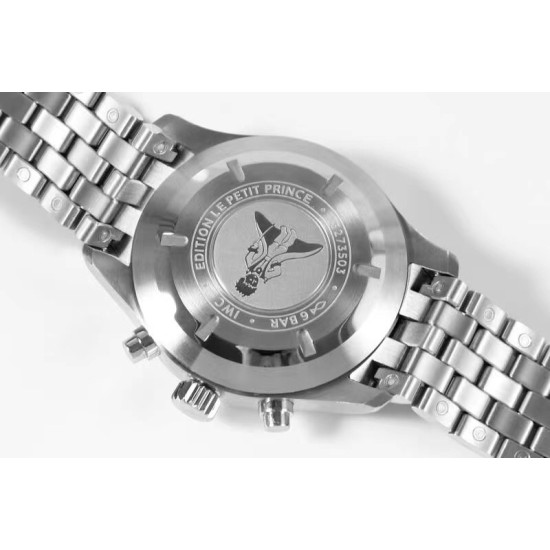 IWC-Pilot Chronograph Ref.3777 43mm SS/SS Blue ZF A7750