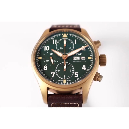 IWC-Pilot Chrono Spitfire IW387902 Brz BR/LE Grn ZF A7750