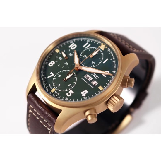 IWC-Pilot Chrono Spitfire IW387902 Brz BR/LE Grn ZF A7750