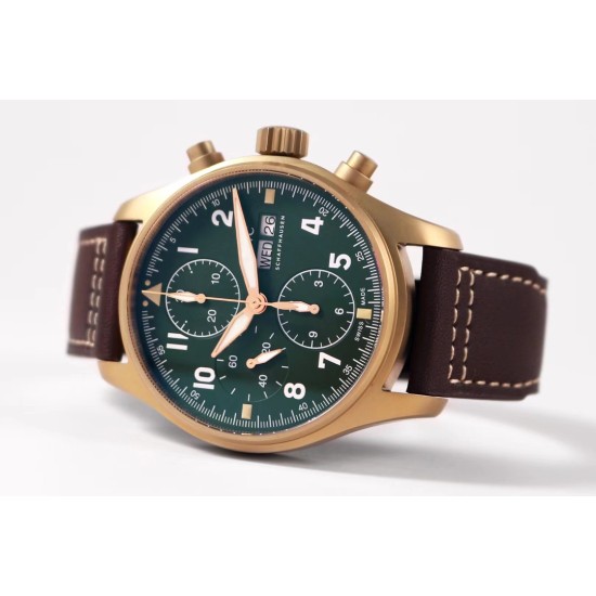 IWC-Pilot Chrono Spitfire IW387902 Brz BR/LE Grn ZF A7750