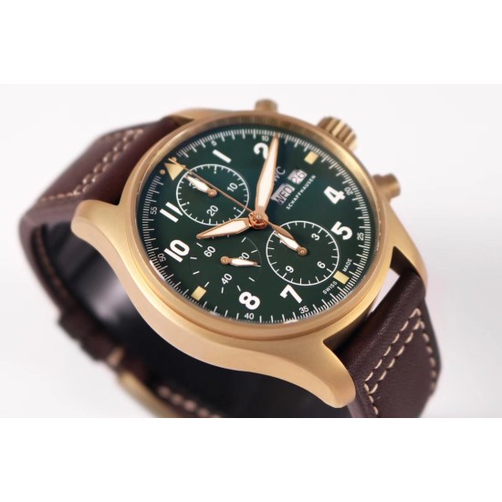 IWC-Pilot Chrono Spitfire IW387902 Brz BR/LE Grn ZF A7750