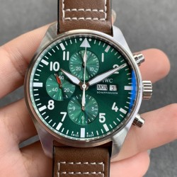 IWC-Pilot Chrono Spitfire IW377709 43mm SS/LE Green ZF A7750