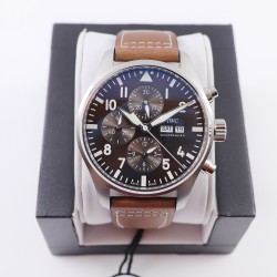 IWC-Pilot Chrono IW377713 43mm SS/LE Brown ZF A7750