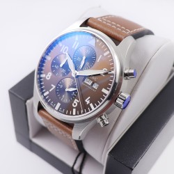 IWC-Pilot Chrono IW377713 43mm SS/LE Brown ZF A7750