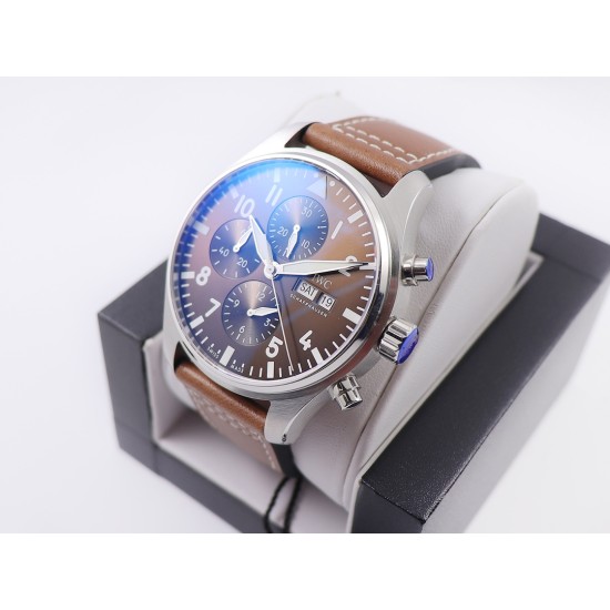 IWC-Pilot Chrono IW377713 43mm SS/LE Brown ZF A7750